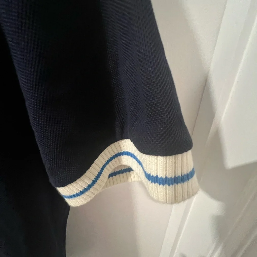 Burberry Polo with Red and Purple Striped Collar - Picture 3 of 8